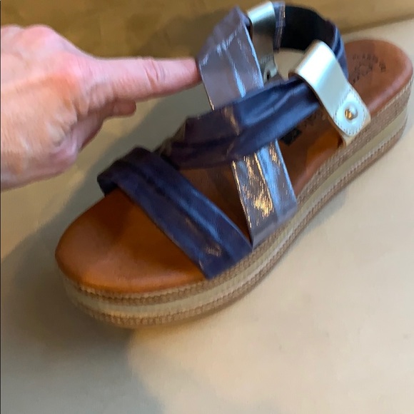 Millennials leather platform espadrille sandals - Picture 6 of 6